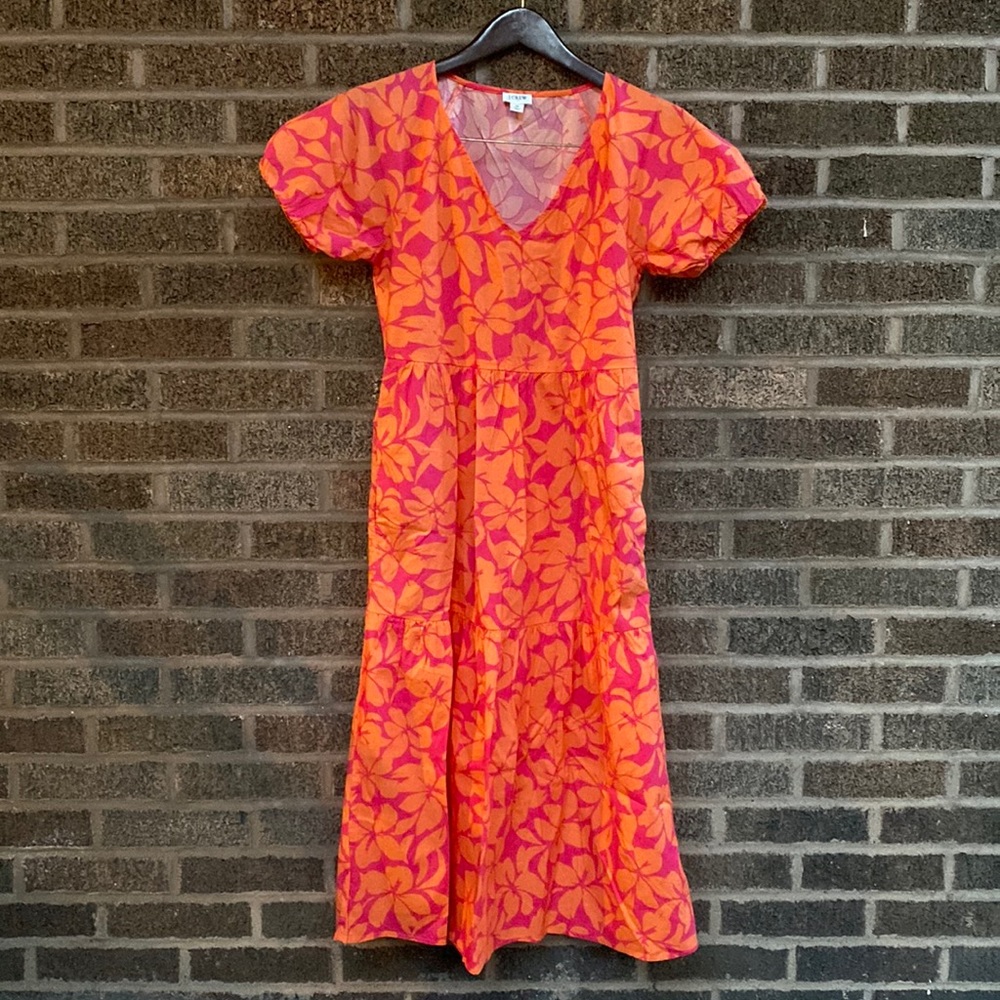 J. Crew Reimagined Tiered Floral Midi Dress